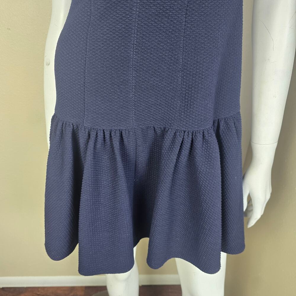 Rebecca Taylor Tiered Off Shoulder Mini Flounce Dress - Navy Blue - Size 2 - NWT - Picture 9 of 12